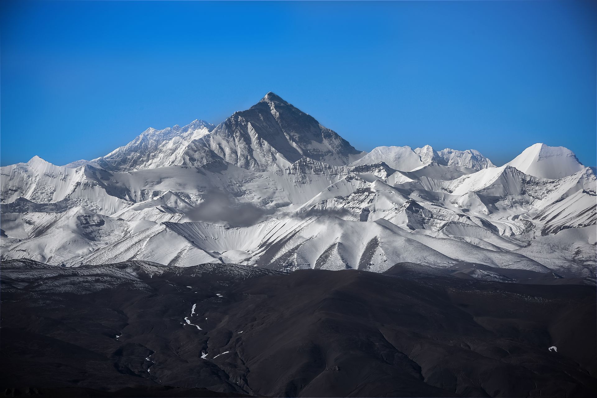 Sunrise over the Everest range in Nepal's Khumbu region